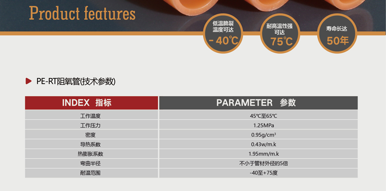 德国玫尔地暖PE-RT阻氧管